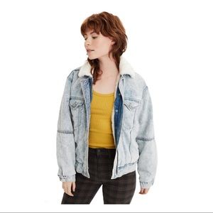 fuzzy jacket american eagle